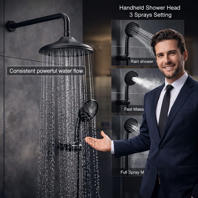 EcoFlow water saving shower head